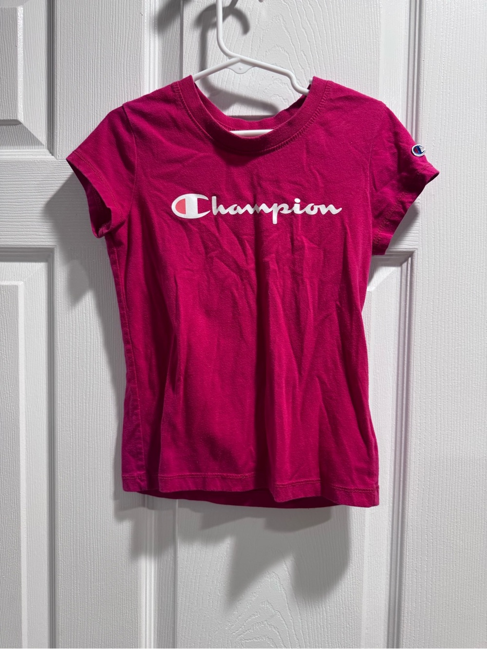 Champion Kids Short Sleeve Logo Tee - Magenta